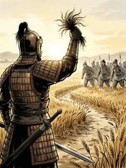 Cao Cao Cuts His Hair in Place of His Head